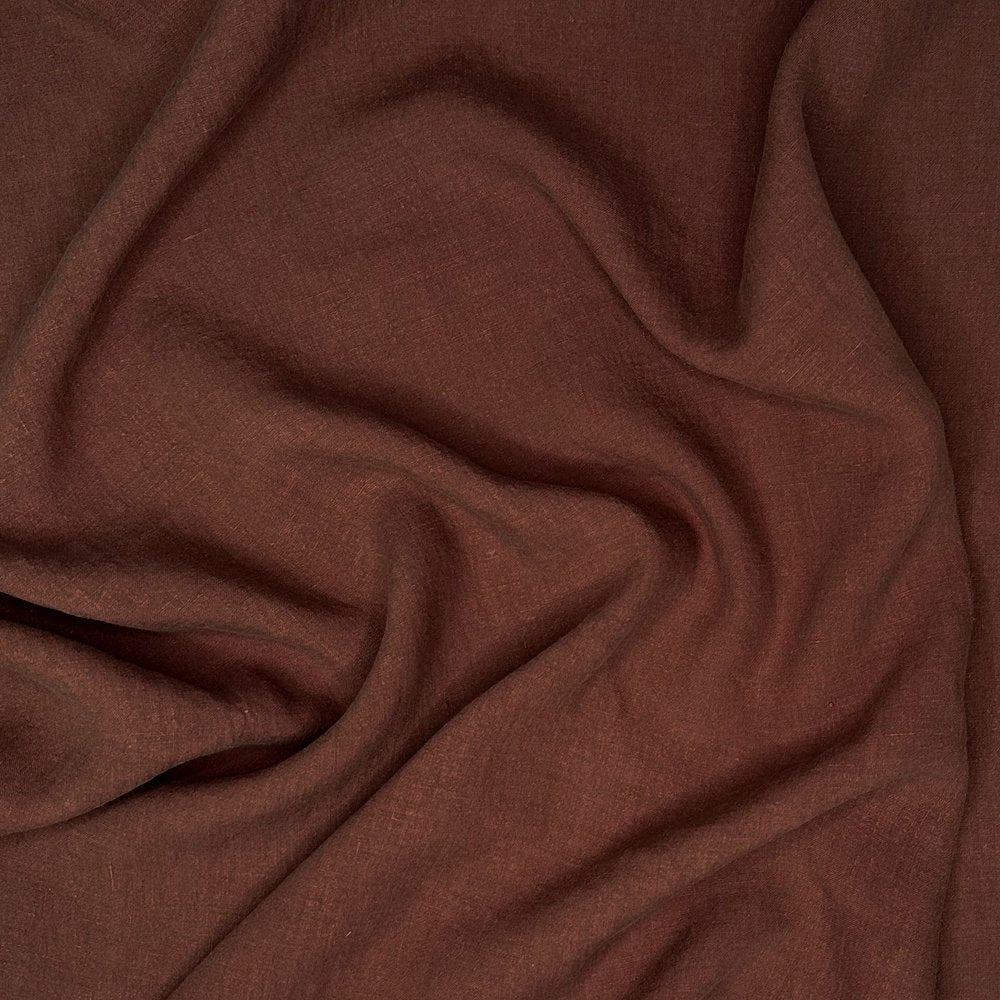 Antique Wash Linen in Chocolate