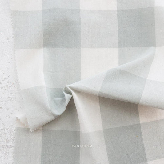 Camp Gingam in Mist by Fableism Fabric