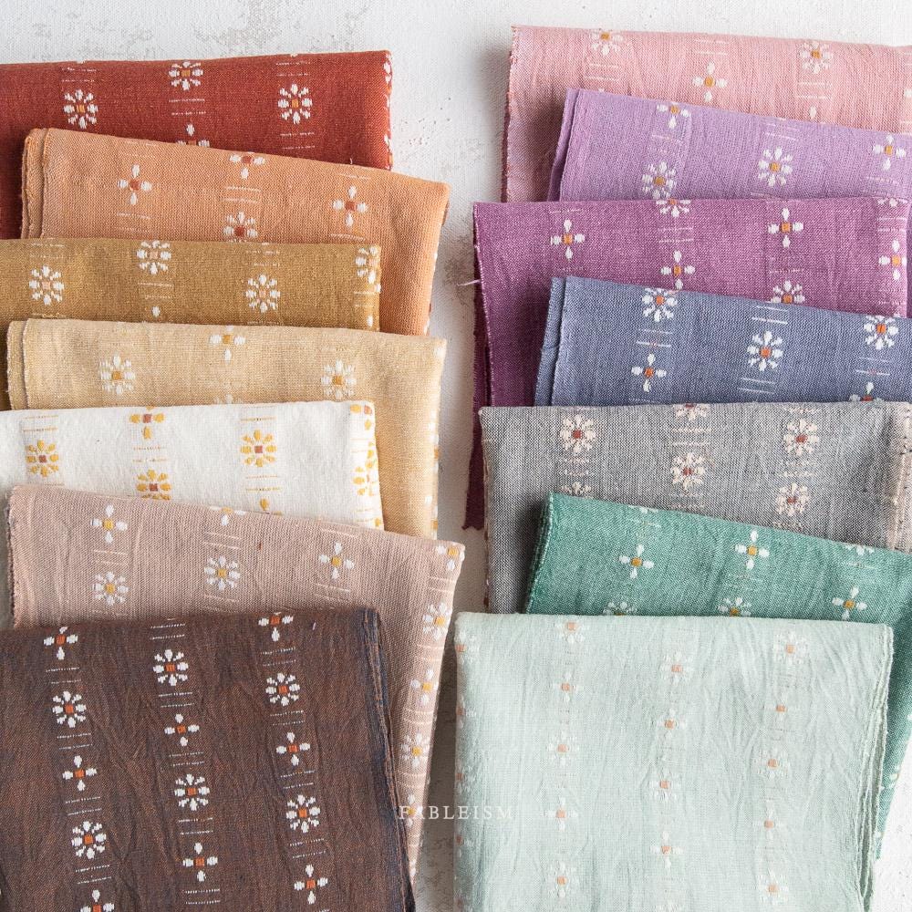 Forest Forage Lavendar Sachet Daisies by Fableism Fabric by the 1/2 yard | Earthy boho floral 100% Cotton woven fabric for quilting, clothes