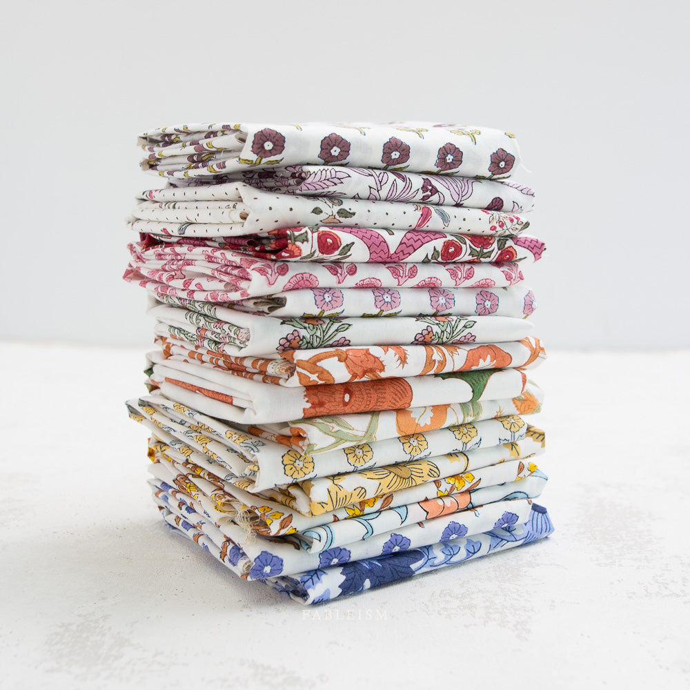 Cottage Indian Block Prints Fat Quarter Bundle