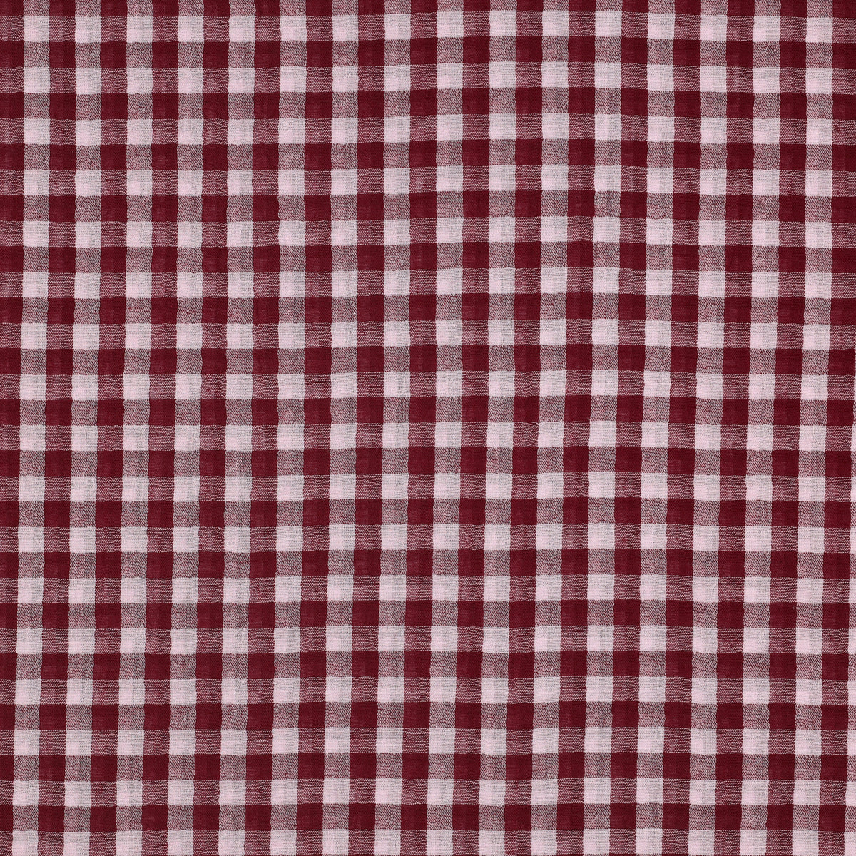 Gingham Cotton Double Gauze in Lavender/Mulberry