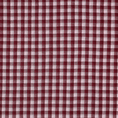 Gingham Cotton Double Gauze in Lavender/Mulberry