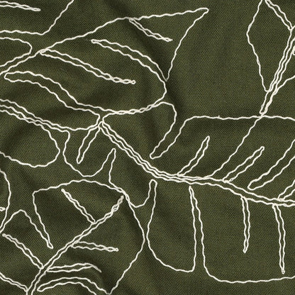 Embroidered Foliage Linen Viscose