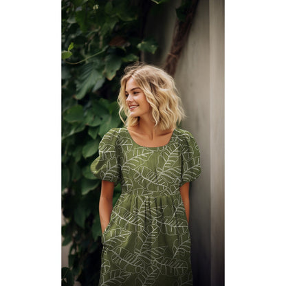 Embroidered Foliage Linen Viscose