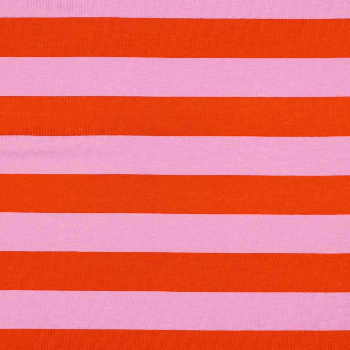 Light Cotton Sweatshirt Fleece - Pink/Orange Stripes
