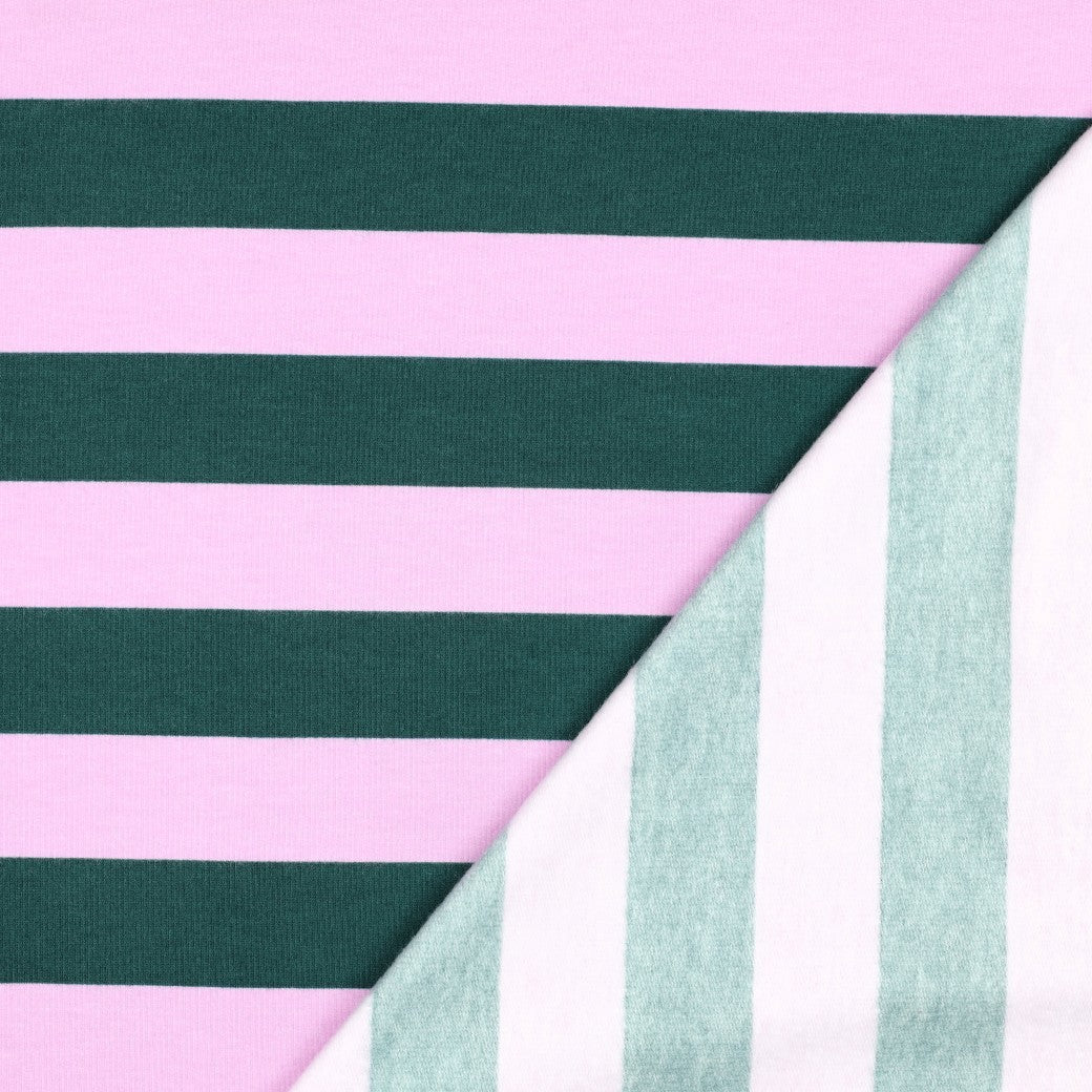 Light Cotton Sweatshirt Fleece - Pink/Green