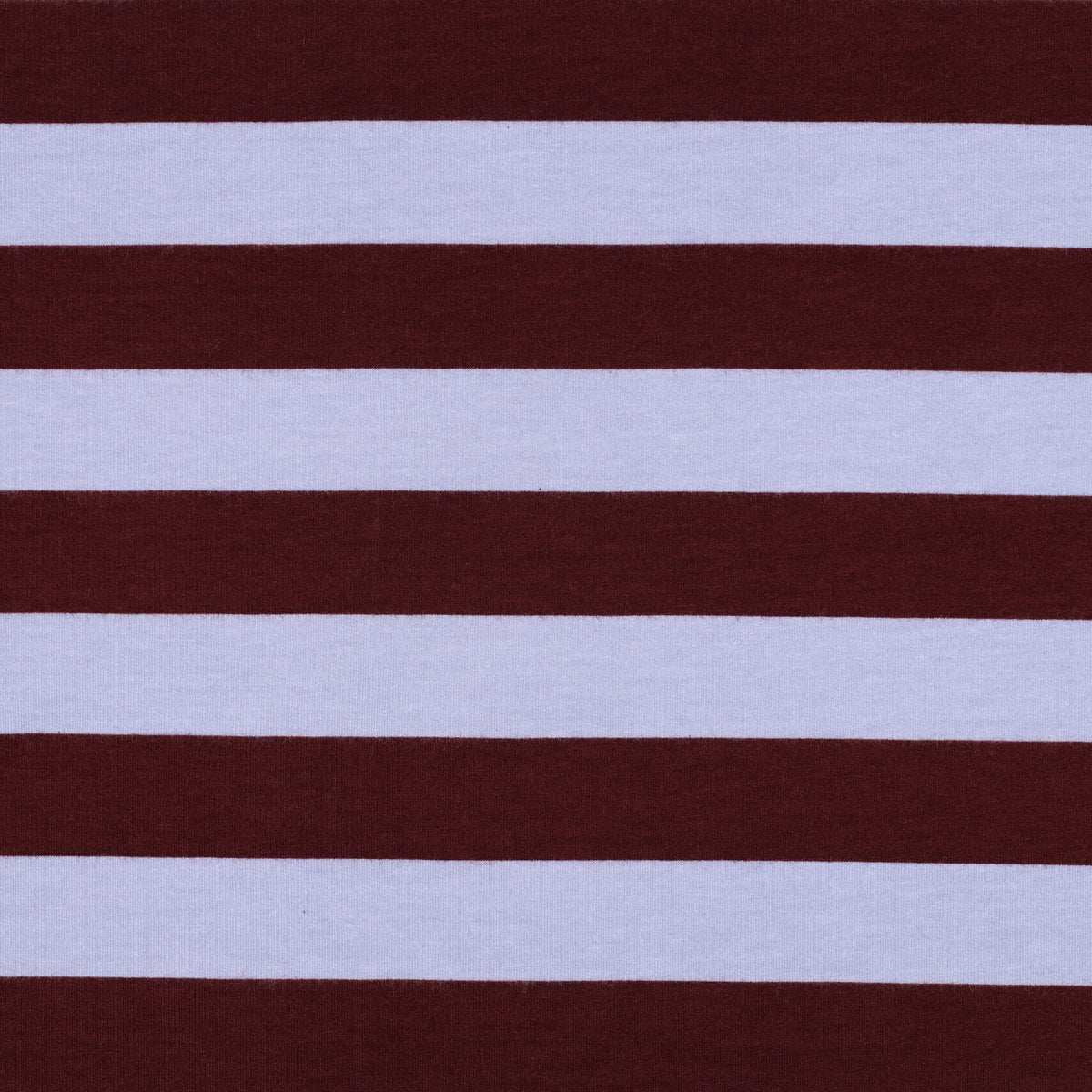 Light Cotton Sweatshirt Fleece - Burgundy/Periwinkle Stripes