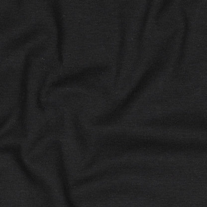 Organic Cotton Tubular Rib Knit - Black