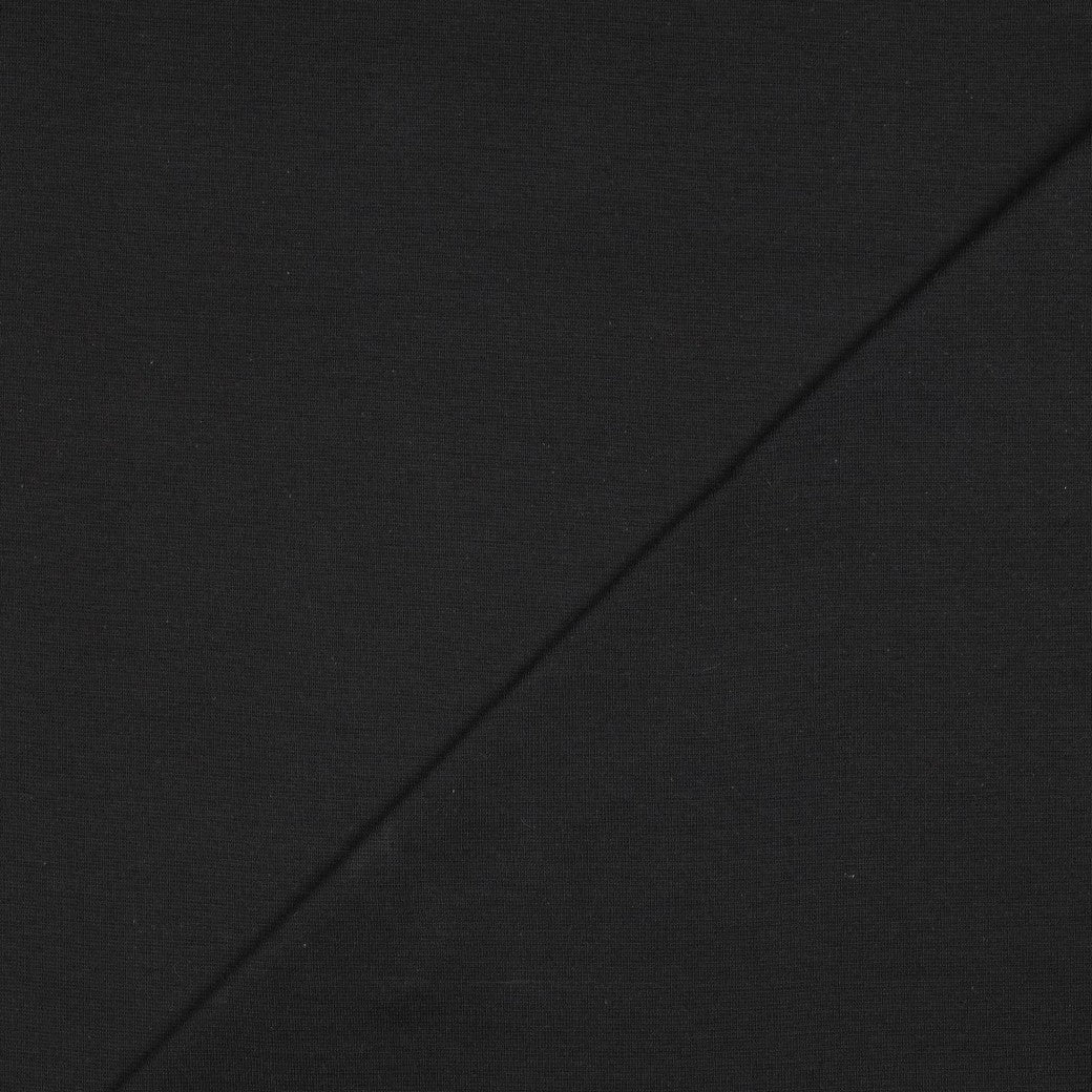 Organic Cotton Tubular Rib Knit - Black