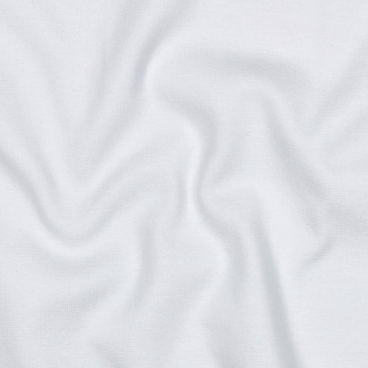 Organic Cotton Tubular Rib Knit - White