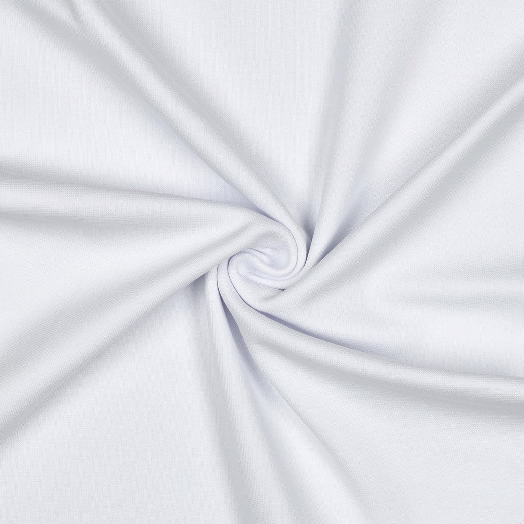 Organic Cotton Tubular Rib Knit - White