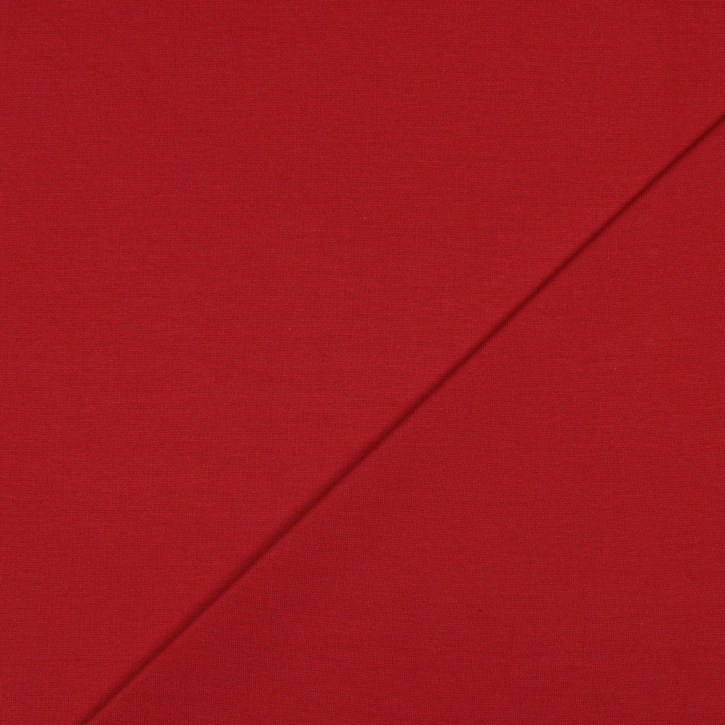 Organic Cotton Tubular Rib Knit - Red