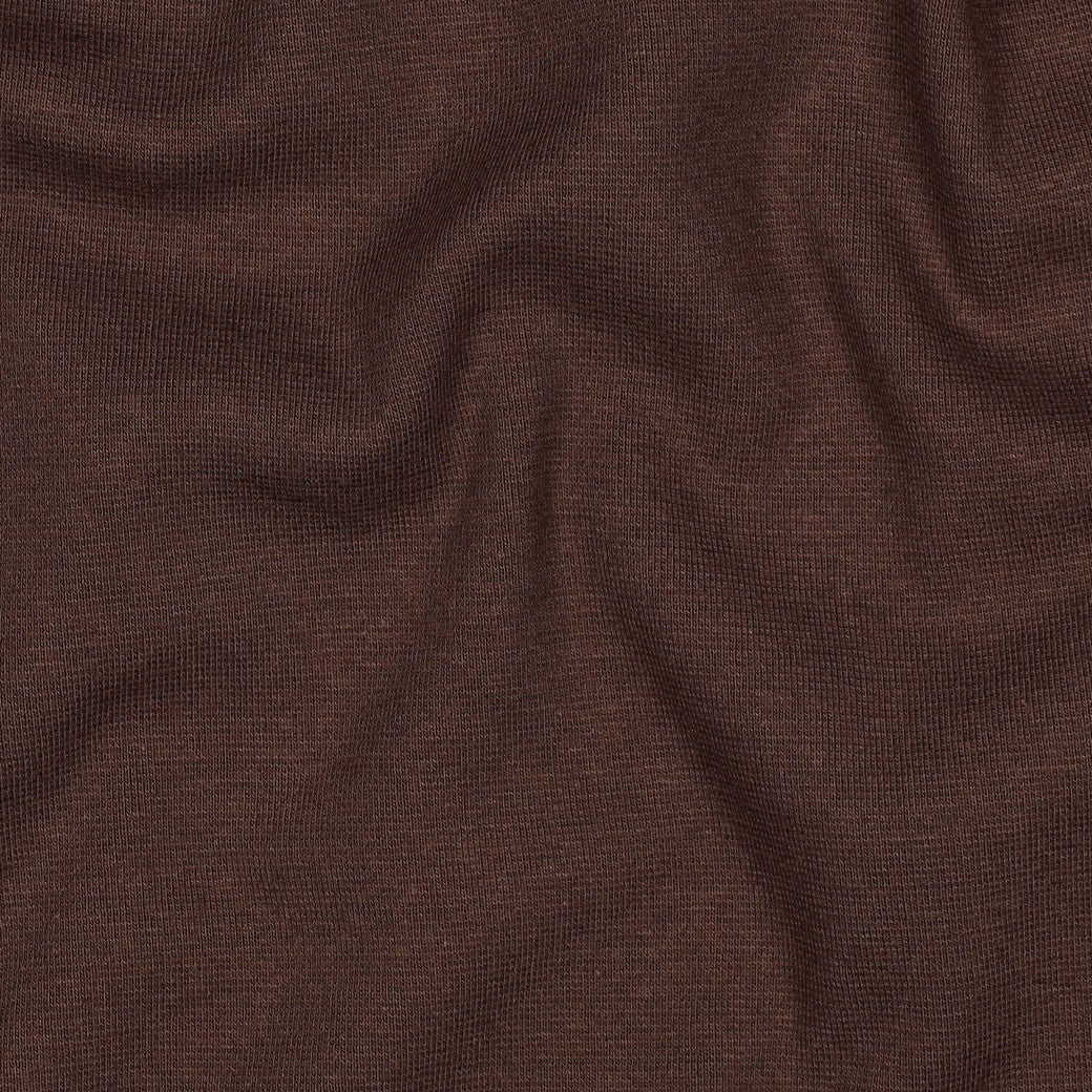 Organic Cotton Tubular Rib Knit - Brown