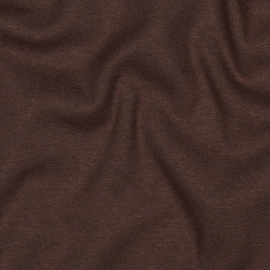 Organic Cotton Tubular Rib Knit - Brown