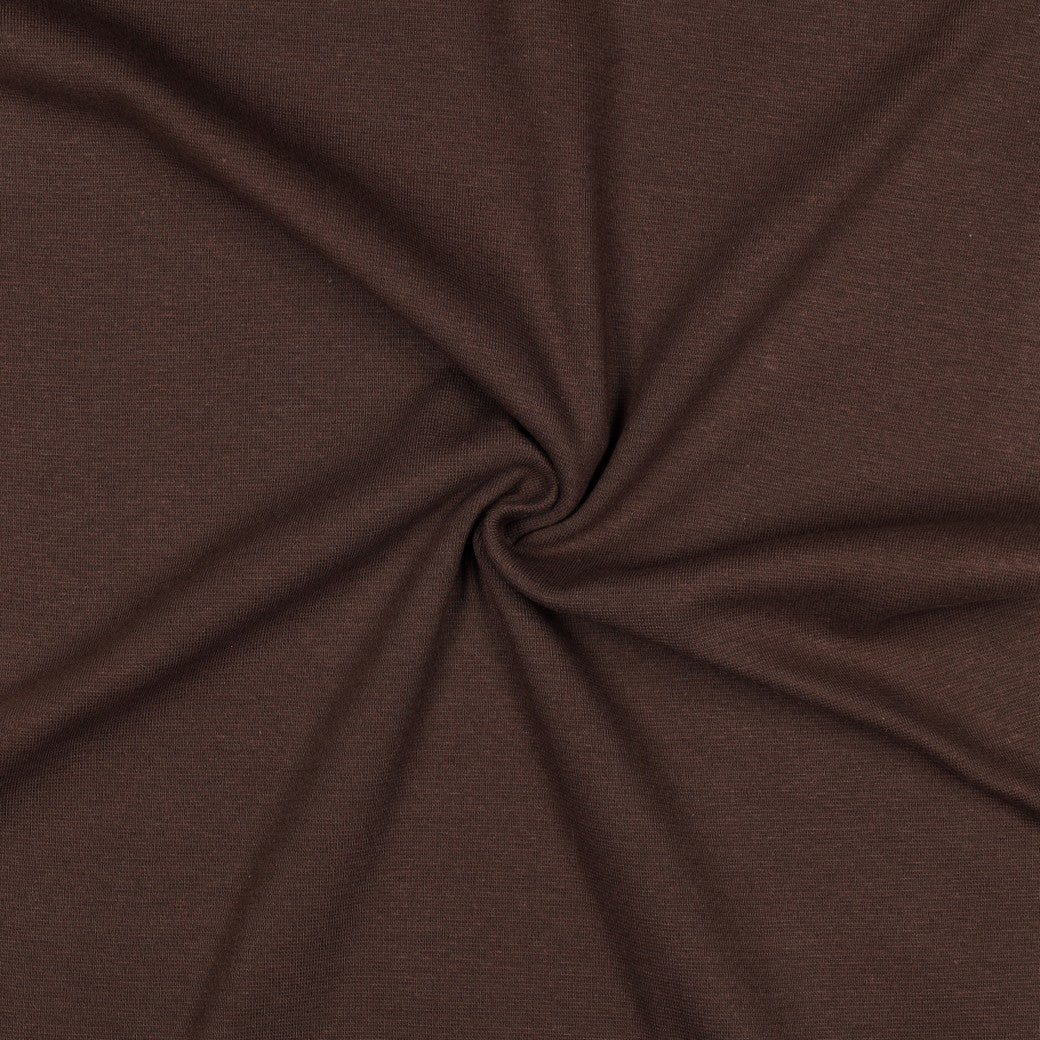 Organic Cotton Tubular Rib Knit - Brown