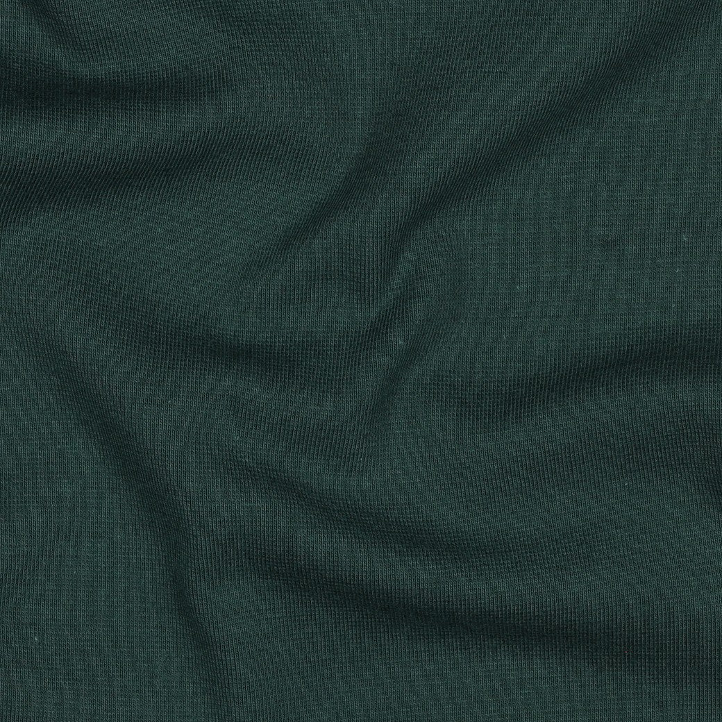 Organic Cotton Tubular Rib Knit - Forest Green