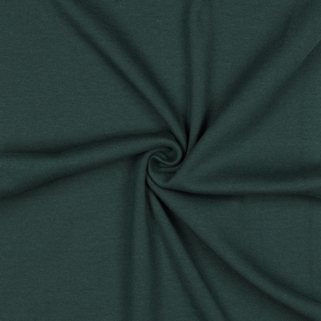 Organic Cotton Tubular Rib Knit - Forest Green