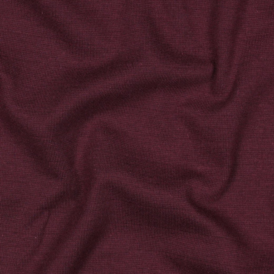 Organic Cotton Tubular Rib Knit - Aubergine