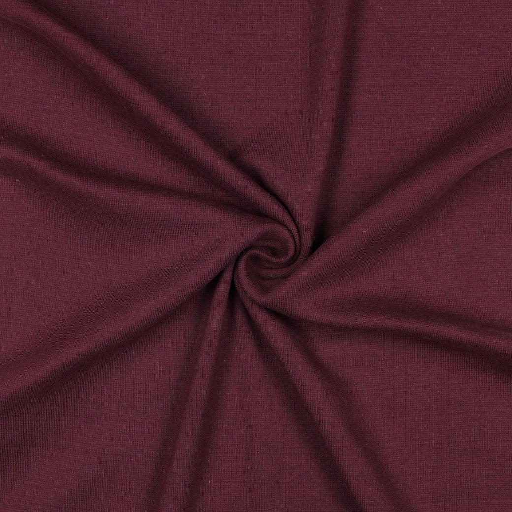 Organic Cotton Tubular Rib Knit - Aubergine