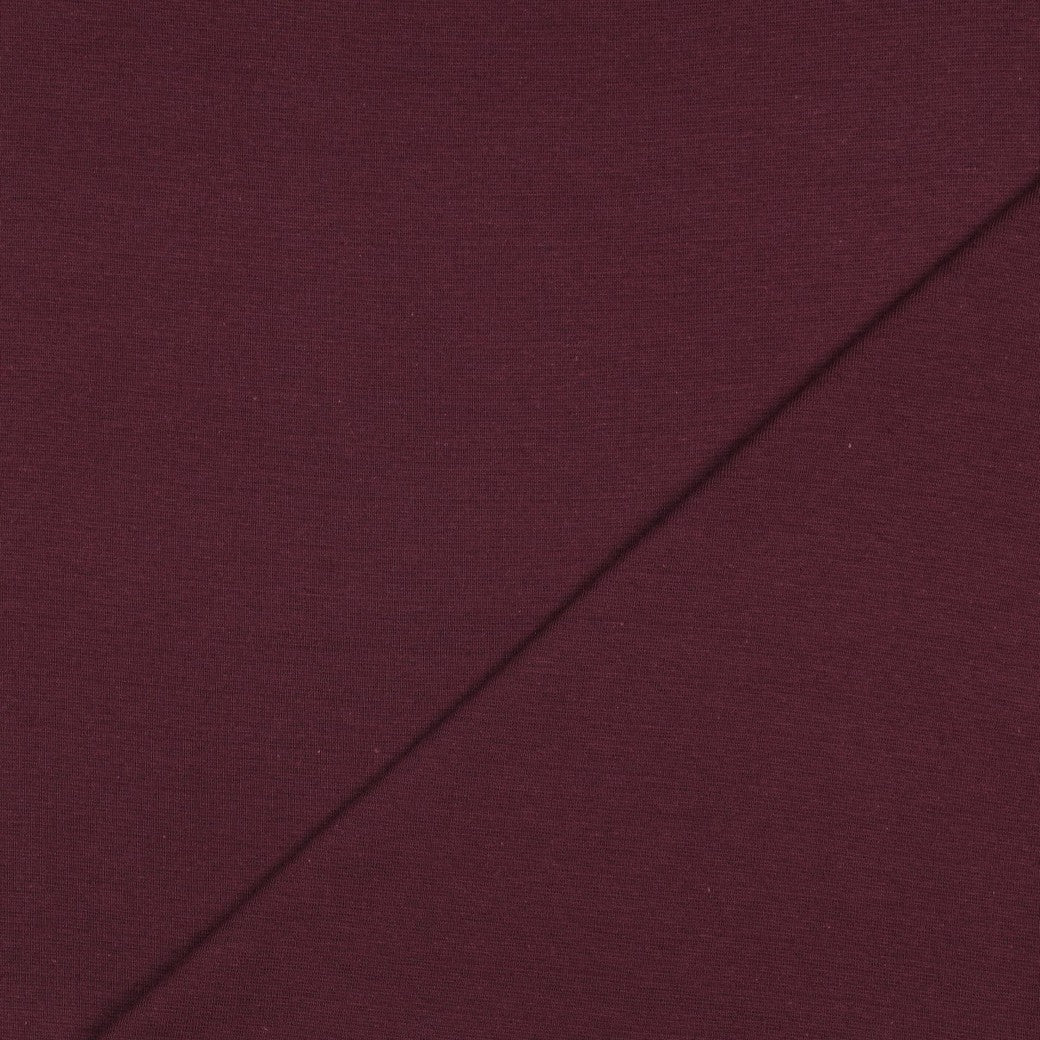 Organic Cotton Tubular Rib Knit - Aubergine