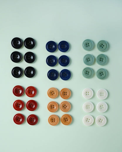 Jadite 3/4" Corozo Nut Buttons: Set of 6