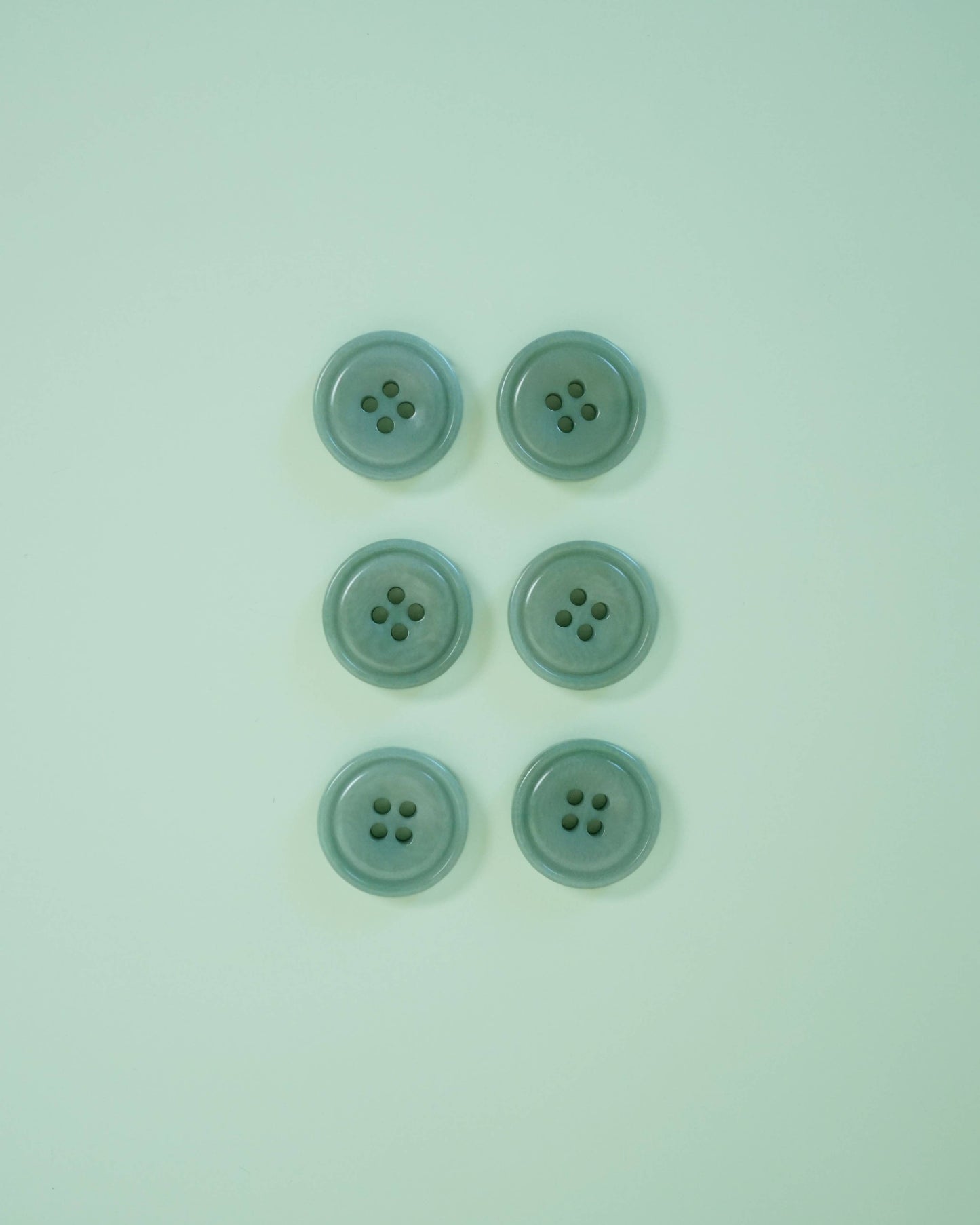Jadite 3/4" Corozo Nut Buttons: Set of 6