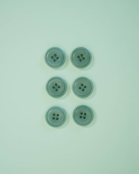 Jadite 3/4" Corozo Nut Buttons: Set of 6