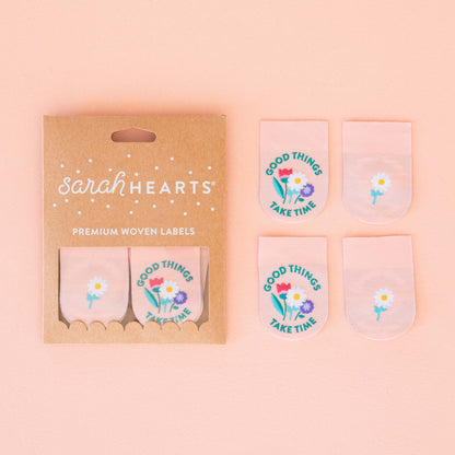 Good Things Take Time Woven Label Tags