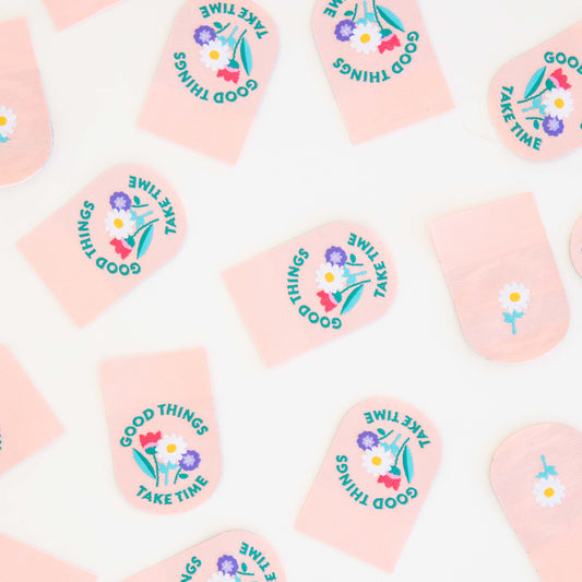 Good Things Take Time Woven Label Tags