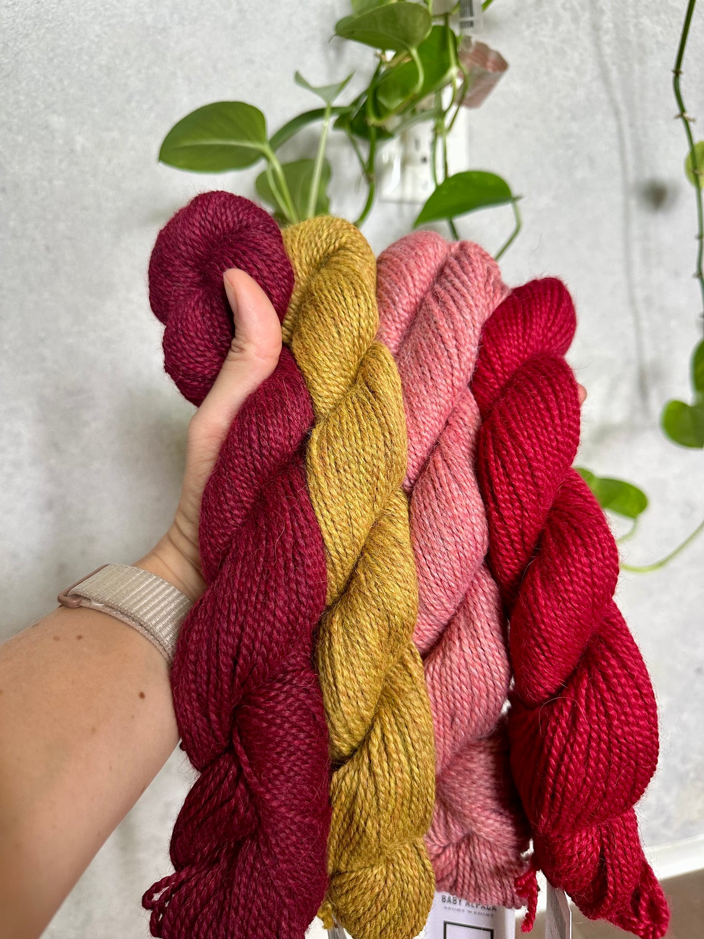 Baby Alpaca Yarn in Red