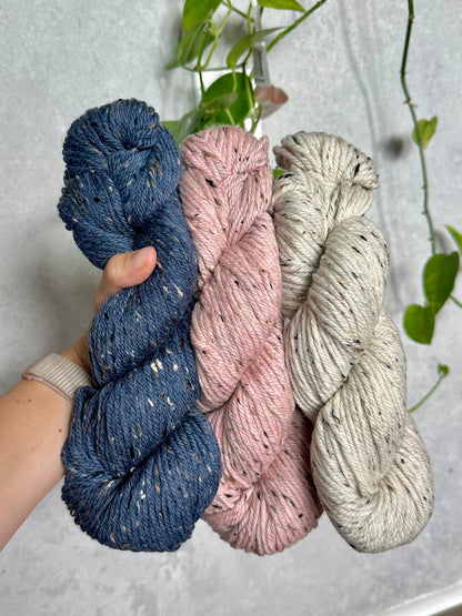 Woolstok Tweed Aran Yarn in Blue Lichen