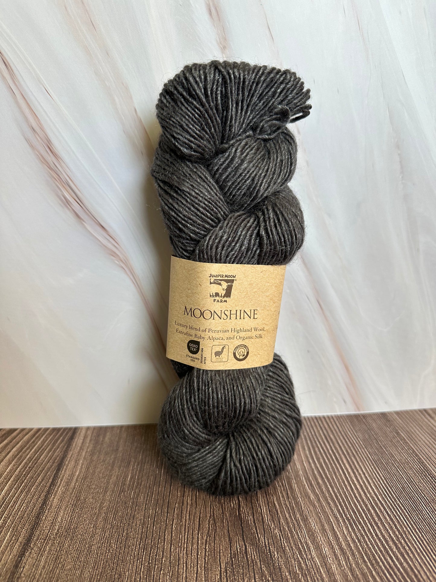 Moonshine Worsted Weight Yarn in Charcoal