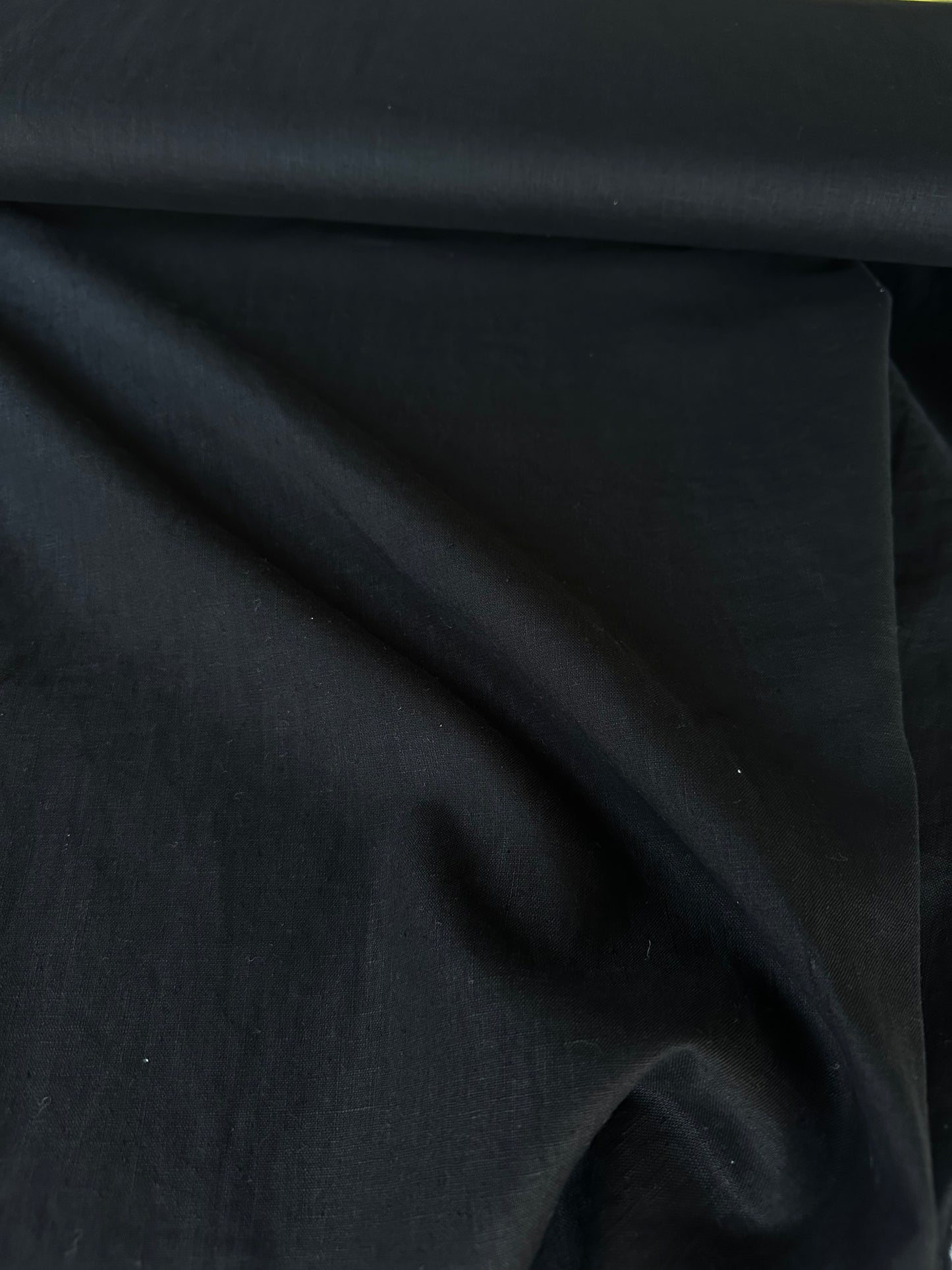 Black Washed Linen