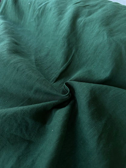 Washed Linen in Forest Green