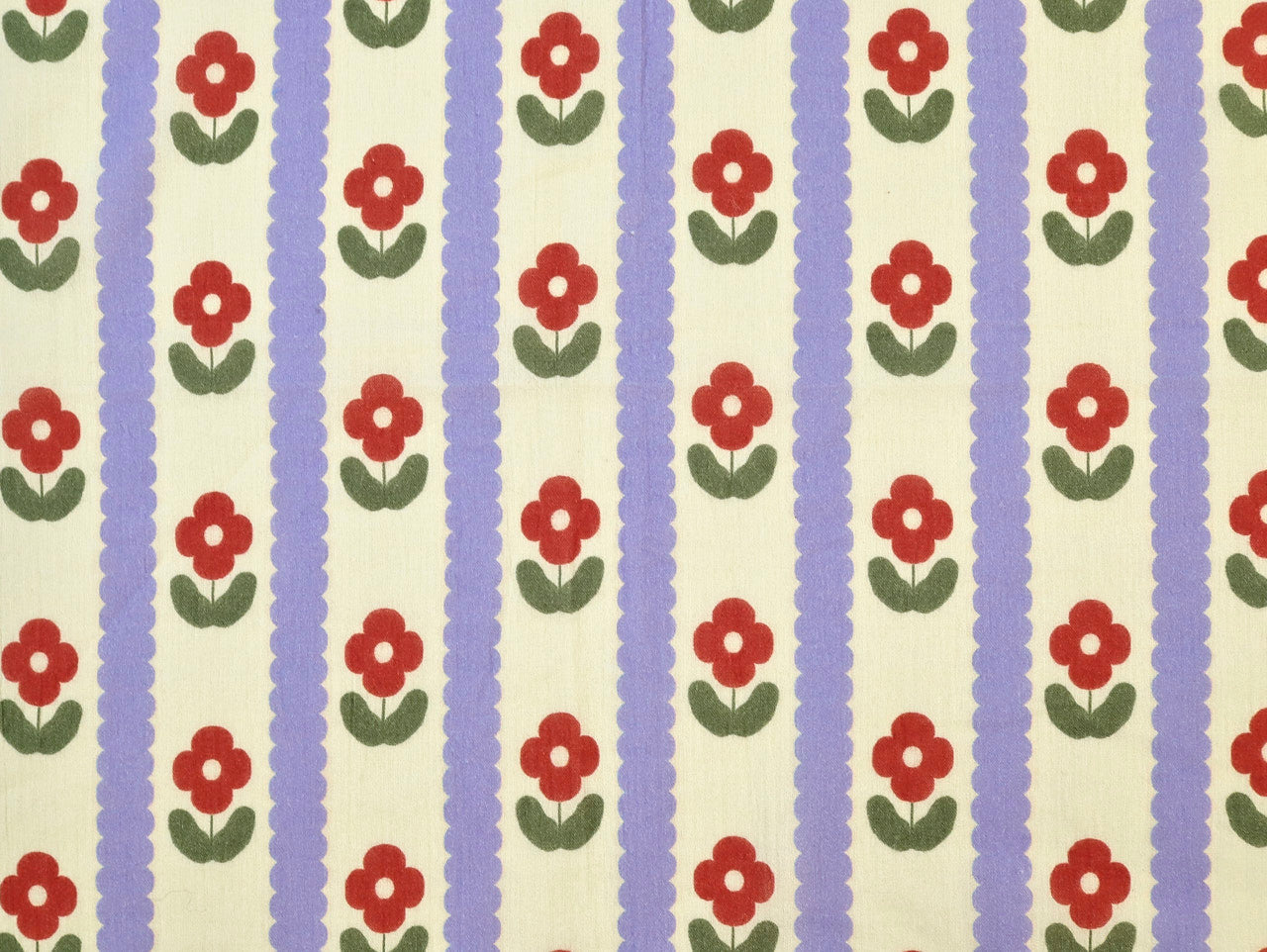 Hilda Floral Stripe Cotton - Cream