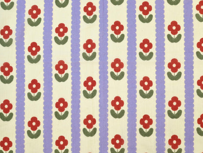 Hilda Floral Stripe Cotton - Cream