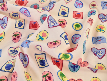 Love Letter Viscose Crepe