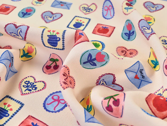 Love Letter Viscose Crepe