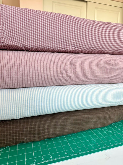Organic Cotton Double Gingham in Lilac
