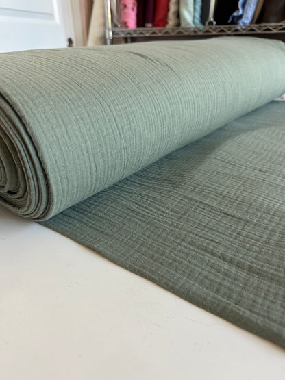 Organic Cotton Double Gauze in Sage