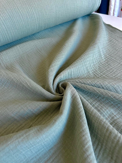 Organic Cotton Double Gauze in Sage