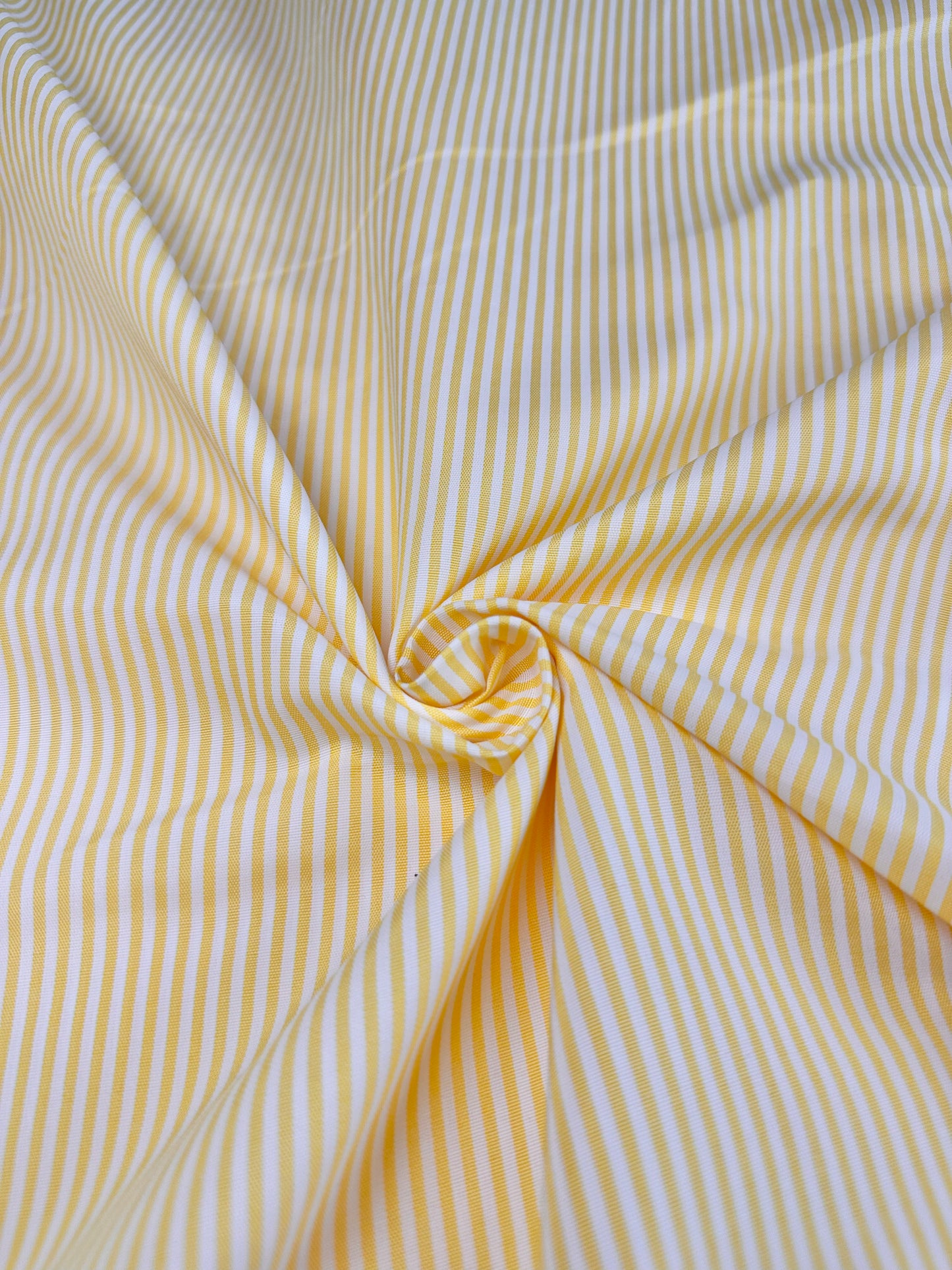 Deadstock Striped Yellow/White Fabric