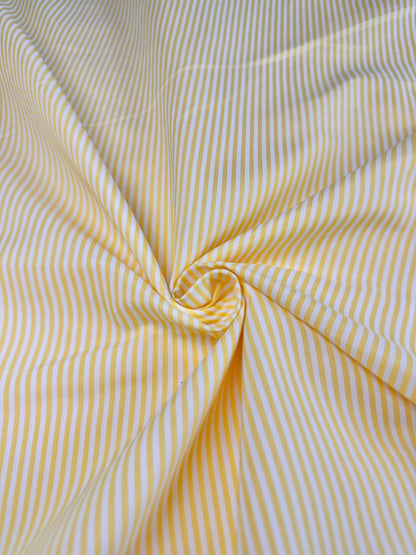 Deadstock Striped Yellow/White Fabric