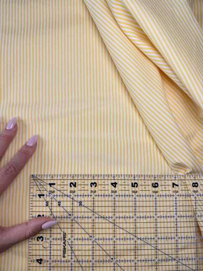 Deadstock Striped Yellow/White Fabric