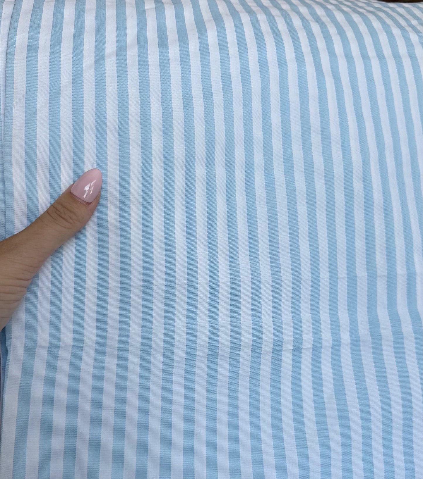 Deadstock Striped Fabric in Blue/White