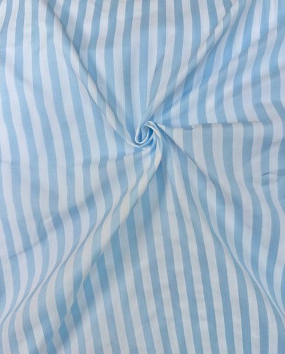 Deadstock Striped Fabric in Blue/White