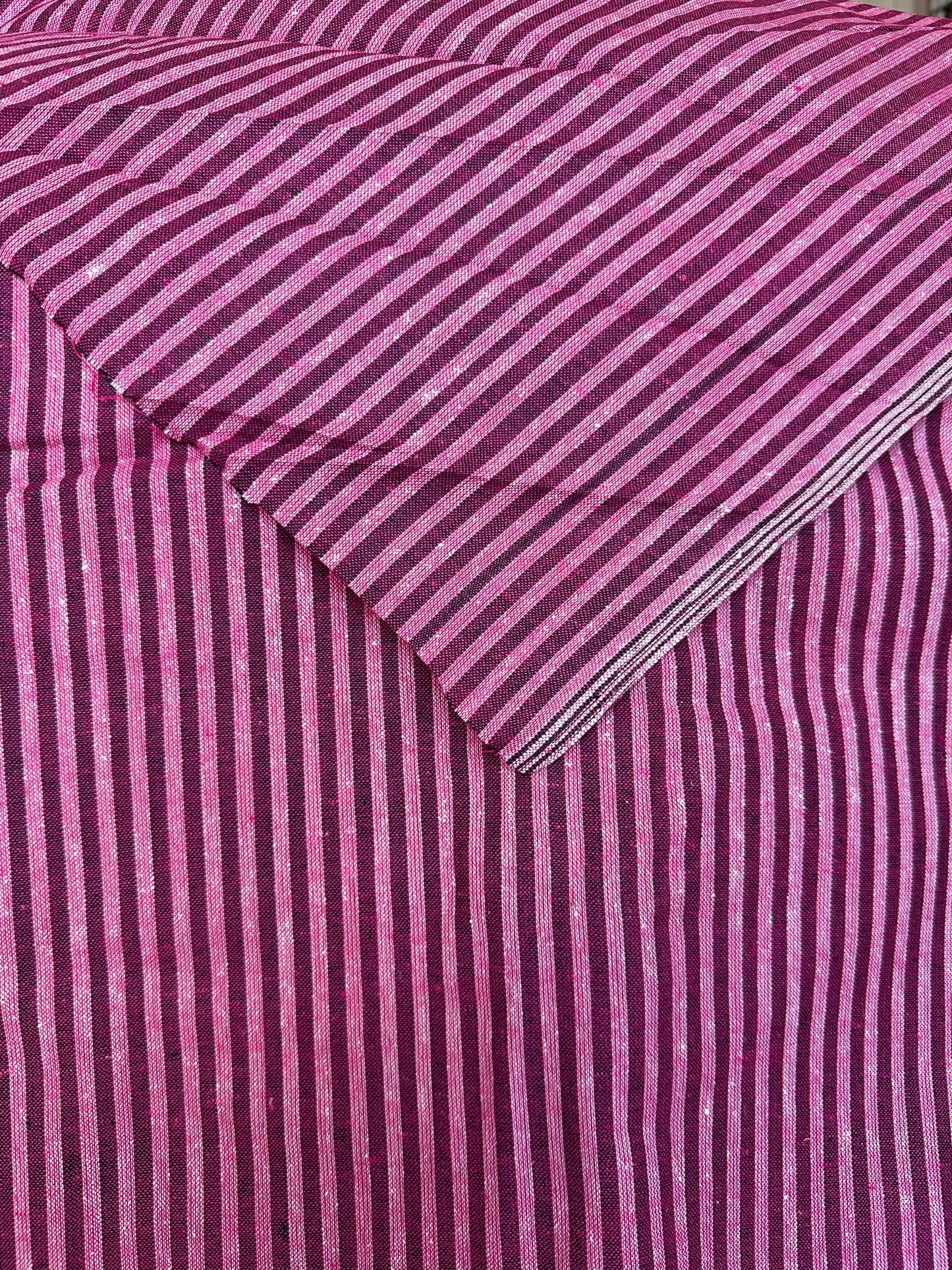 Woven Striped Cotton in Pink