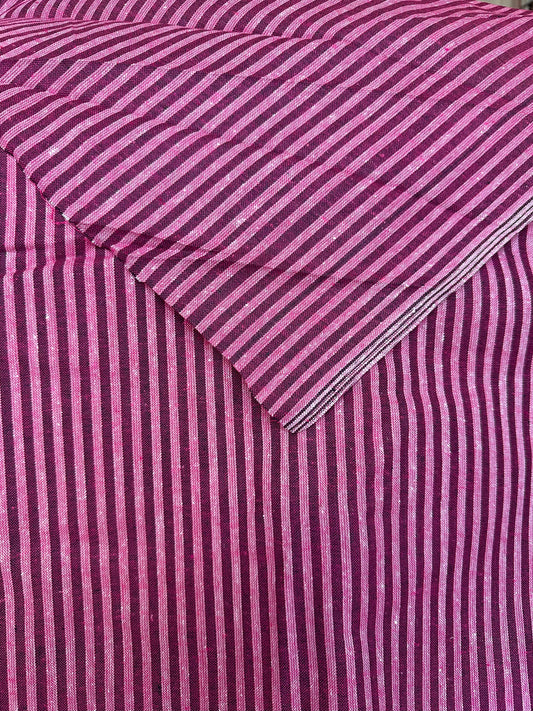Woven Striped Cotton in Pink