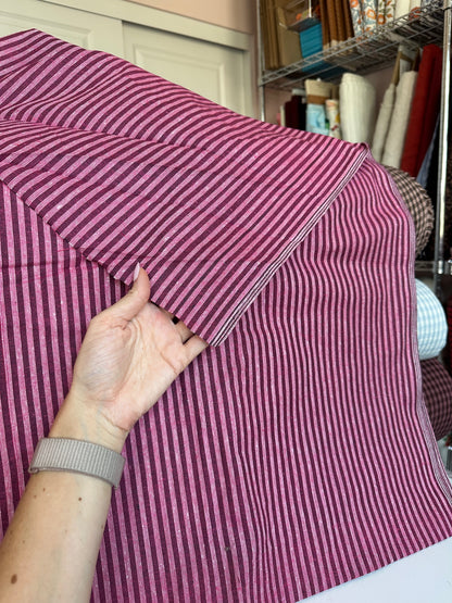 Woven Striped Cotton in Pink