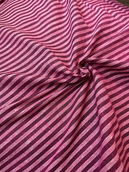Woven Striped Cotton in Pink